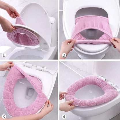 Soft Warm Toilet Seat Cover (Pack of 2)