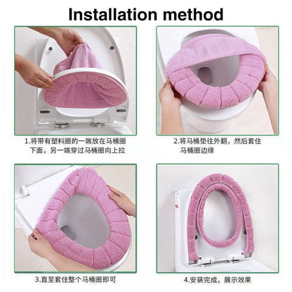 Soft Warm Toilet Seat Cover (Pack of 2)